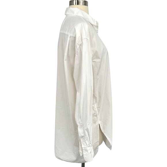 Nili Lotan Yorke Button Down Shirt White Size S Long Sleeve 100% Cotton Collar - Picture 7 of 12